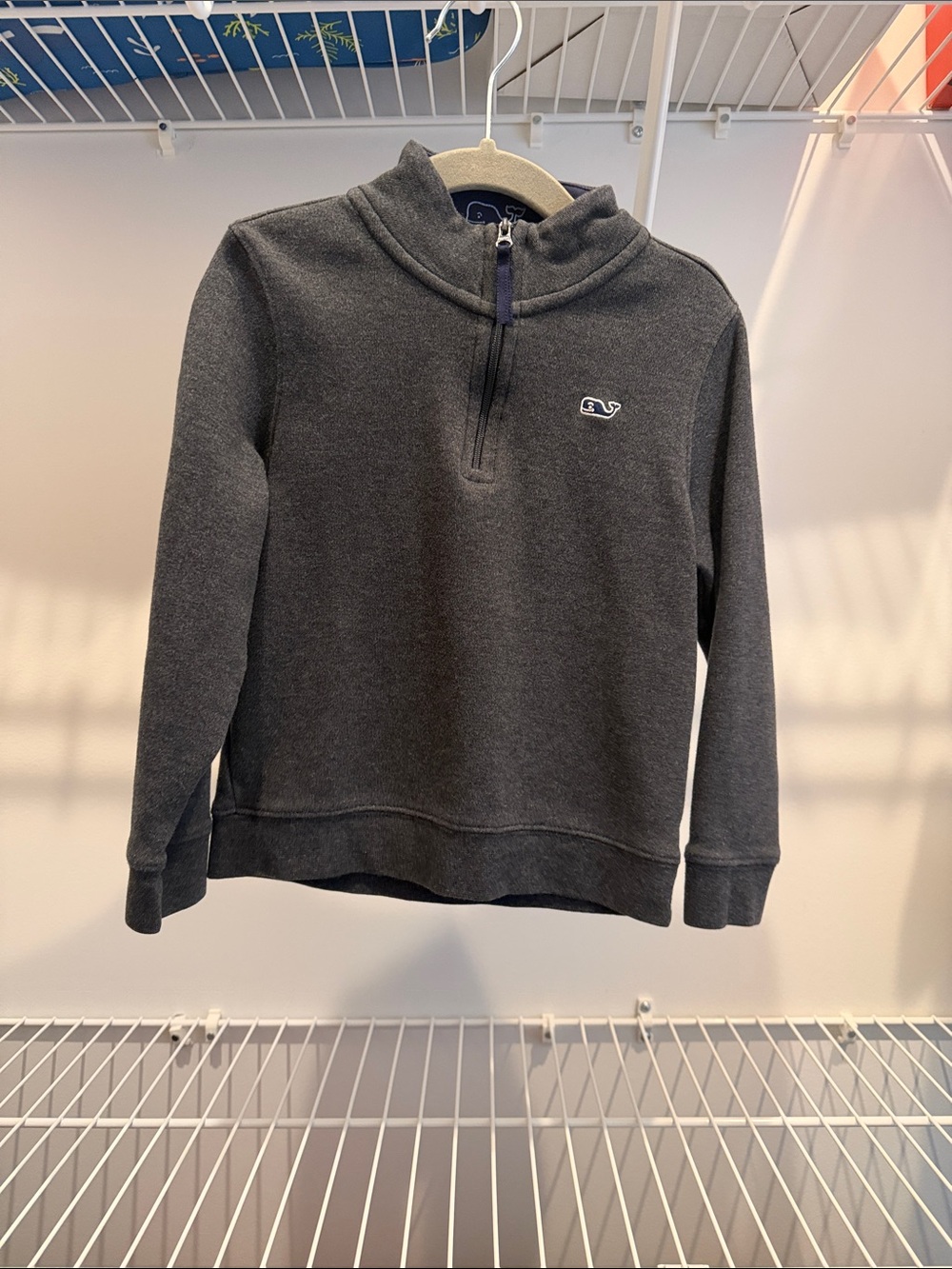 Vineyard Vines Kids Charcoal Half-Zip Pullover
